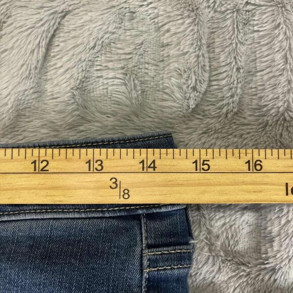 Popsugar Jeans Women 6 Skinny High Rise Button Fly Raw Hem Stretch Denim Blue - Picture 7 of 9